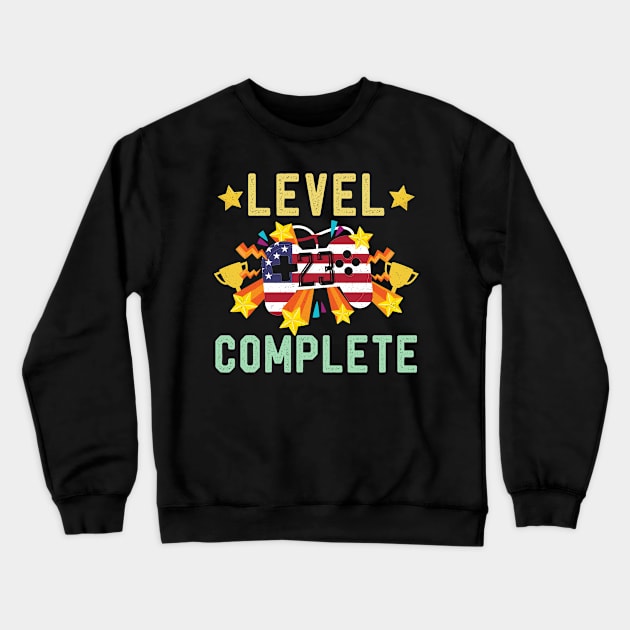 Level 23 Complete 4th Of July & Birthday Gift Vintage TShirt Celebrate 23th Wedding Present Crewneck Sweatshirt by kaza191